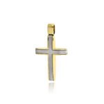 Σταυρός Βάπτισης Val΄Oro για Αγόρι Λευκό και Κίτρινο Χρυσό Κ14 038566