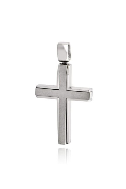 Σταυρός Βάπτισης Val΄Oro για Αγόρι από Λευκό Χρυσό 14 Καρατίων 038565