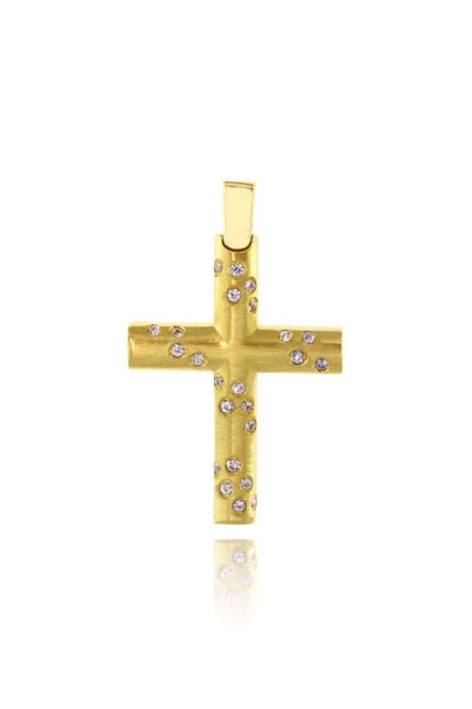 Σταυρός Βάπτισης Val΄Oro για Κορίτσι από Κίτρινο Χρυσό Κ14 034900