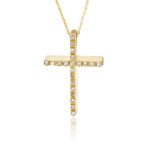 Σταυρός Βάπτισης Val΄Oro με Αλυσίδα για Κορίτσι Κίτρινο Χρυσό Κ14 033137