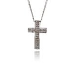 Σταυρός Βάπτισης Val΄Oro με Αλυσίδα για Κορίτσι Λευκό Χρυσό Κ14 με Πέτρες Ζιργκόν 034916