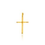 Σταυρός Βάπτισης από Κίτρινο Χρυσό Κ14 με Διαμάντια 041098