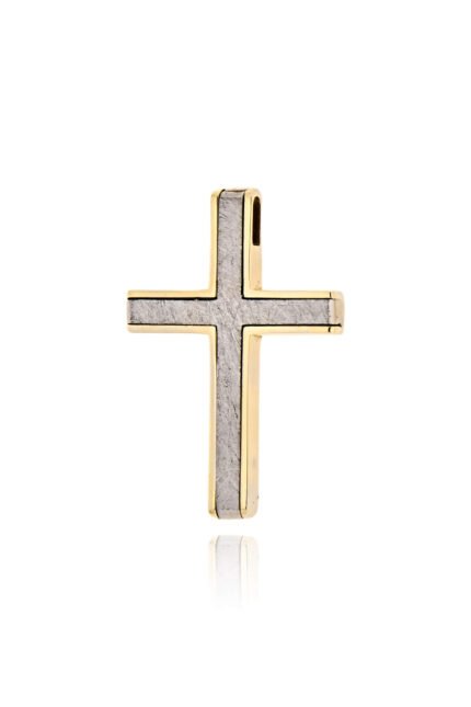 Σταυρός Βάπτισης για Αγόρι Val΄Oro από Δίχρωμο Χρυσό Κ14 040834