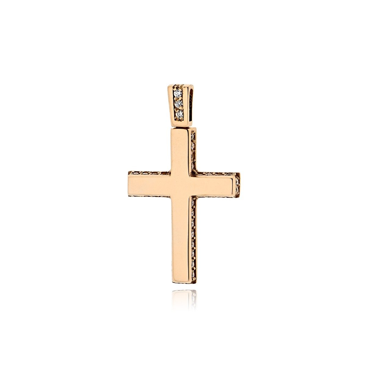 Σταυρός-Βάπτισης-για-Κορίτσι-Val΄Oro-από-Ροζ-Χρυσό-Κ14-και-Πέτρες-Ζιργκόν-039741 Σταυρός Βάπτισης για Κορίτσι Val΄Oro από Ροζ Χρυσό Κ14 και Πέτρες Ζιργκόν 039741