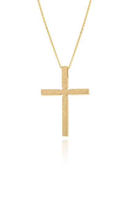 Σταυρός Βάπτισης για Κορίτσι Val΄Oro με Αλυσίδα από Κίτρινο Χρυσό Κ14 και Ζιργκόν 042519 1