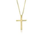 Σταυρός Βάπτισης για Κορίτσι Val΄Oro με Αλυσίδα από Κίτρινο Χρυσό Κ14 και Ζιργκόν 042674