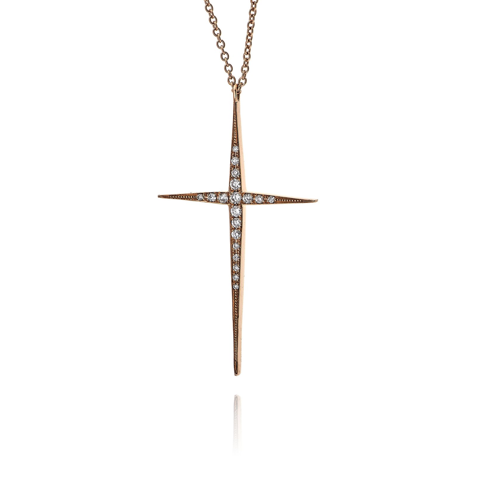 Σταυρός-με-Αλυσίδα-απο-Ροζ-Χρυσό-Κ18-Γυναικείος-με-Διαμάντια-036420 Σταυρός με Αλυσίδα απο Ροζ Χρυσό Κ18 Γυναικείος με Διαμάντια 036420