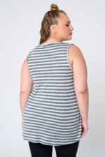 Τοπ Αμάνικο Smaro Γκρι | Plus Size Ρούχα - Image 2