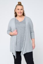 Τοπ Αμάνικο Smaro Γκρι | Plus Size Ρούχα - Image 3