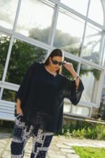 Τουνίκ με Τοπ και Φαρδιά Μανίκια Luna Μπλε JUCITA