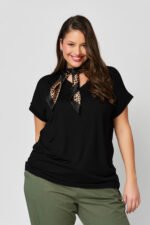 Μπλούζα Ασύμμετρη Ελαστική με V Rhea JUCITA