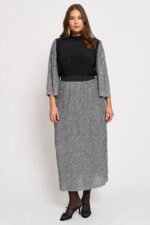 Φούστα Lurex με Φόδρα | Plus Size Ρούχα - Image 4