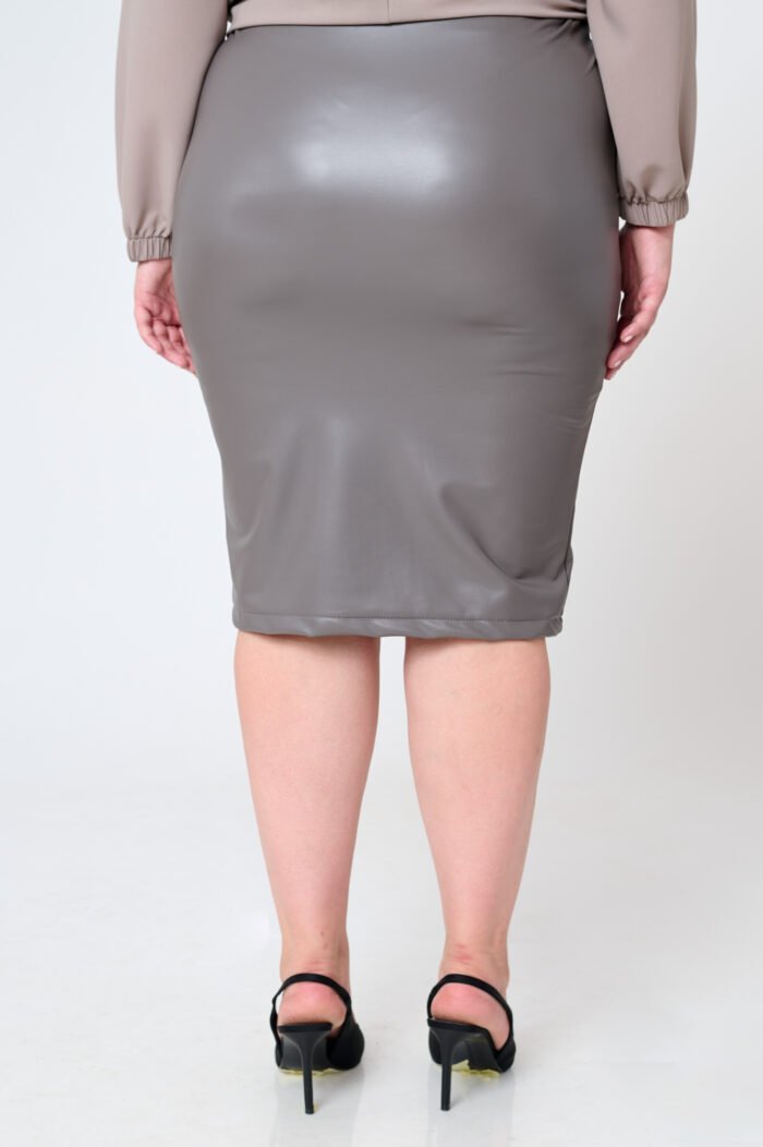 Φούστα Pencil Δερματίνη Niki | Plus Size Ρούχα - Image 3