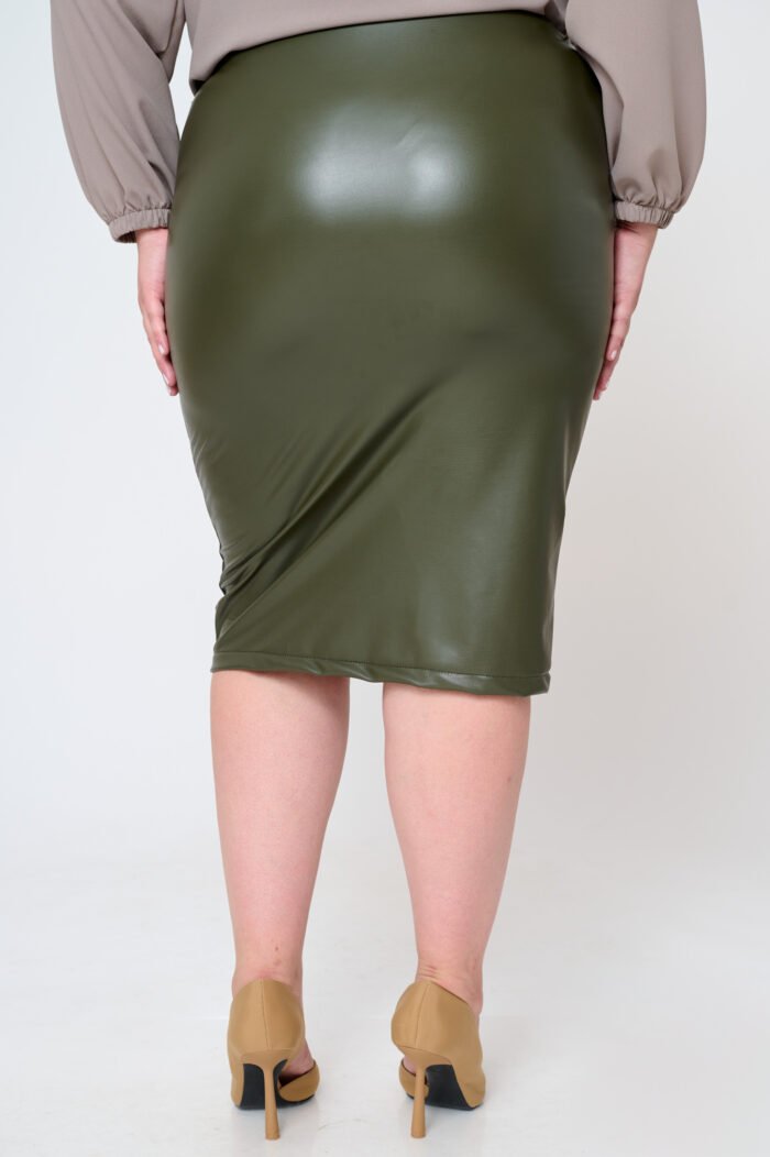 Φούστα Pencil Δερματίνη Niki | Plus Size Ρούχα - Image 3
