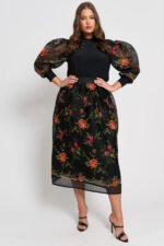 Φούστα με Κεντητές Λεπτομέρειες | Plus Size Ρούχα - Image 2