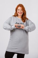 Φούτερ με Κέντημα Jucita Γκρι JUCITA