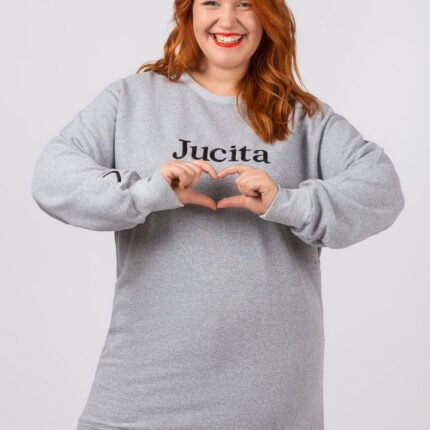 Φούτερ με Κέντημα Jucita Γκρι JUCITA