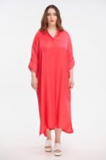 Φόρεμα Midi Silky Καρπουζί JUCITA