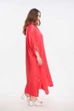Φόρεμα Midi Silky Καρπουζί | Plus Size Ρούχα - Image 3