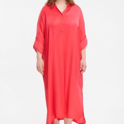 Φόρεμα Midi Silky Καρπουζί JUCITA