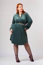 Φόρεμα V Βελούδο Πράσινο Ellie JUCITA
