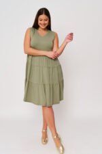 Φόρεμα Ελαστικό με Βολάν | Plus Size Ρούχα - Image 2