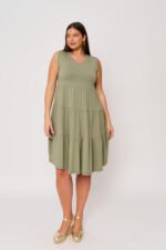 Φόρεμα Ελαστικό με Βολάν | Plus Size Ρούχα - Image 3