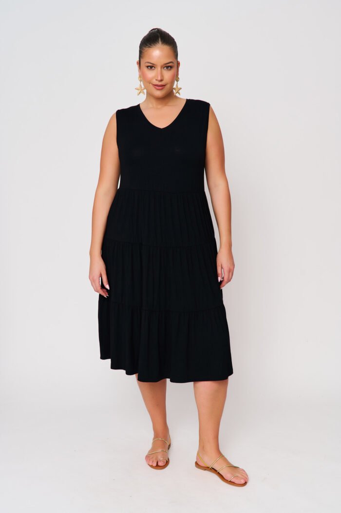 Φόρεμα Ελαστικό με Βολάν | Plus Size Ρούχα - Image 2