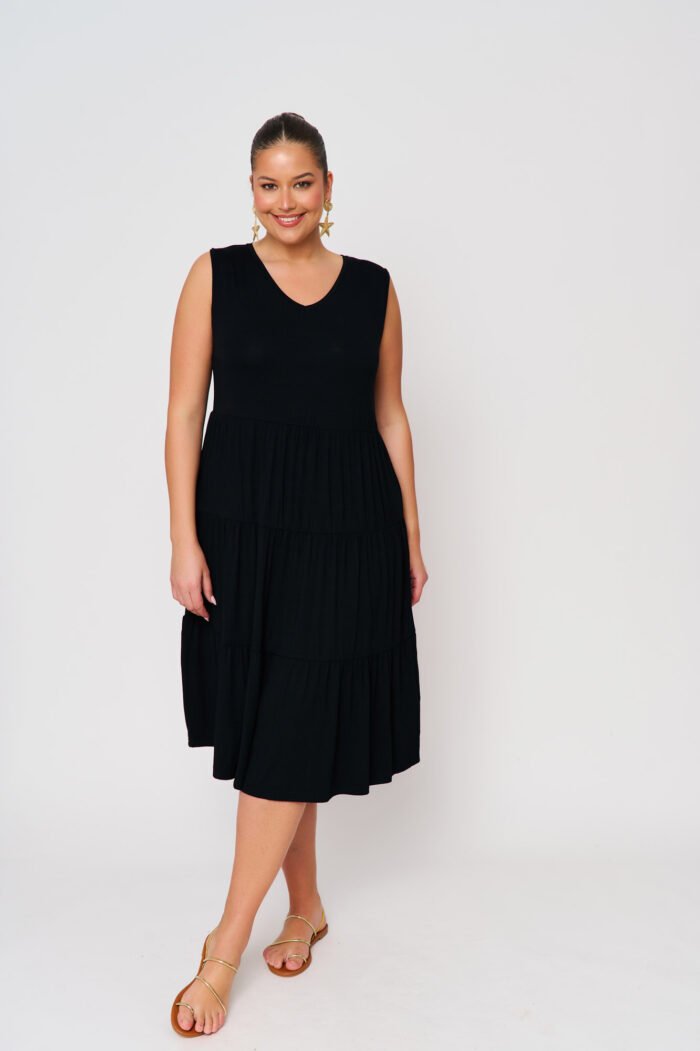 Φόρεμα Ελαστικό με Βολάν | Plus Size Ρούχα - Image 3