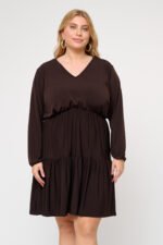 Φόρεμα Ζέρσεϊ με Βολάν | Plus Size Ρούχα - Image 2