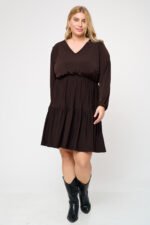 Φόρεμα Ζέρσεϊ με Βολάν | Plus Size Ρούχα - Image 3