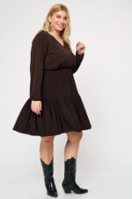 Φόρεμα Ζέρσεϊ με Βολάν | Plus Size Ρούχα - Image 4