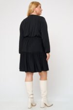Φόρεμα Ζέρσεϊ με Βολάν | Plus Size Ρούχα - Image 4