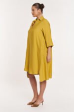 Φόρεμα Κρεπ με Γιακά | Plus Size Ρούχα - Image 3