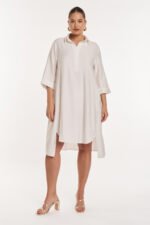 Φόρεμα Κρεπ με Γιακά | Plus Size Ρούχα - Image 3