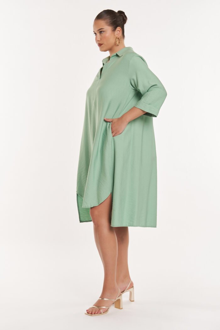 Φόρεμα Κρεπ με Γιακά | Plus Size Ρούχα - Image 3