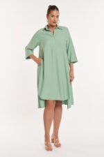 Φόρεμα Κρεπ με Γιακά | Plus Size Ρούχα - Image 4