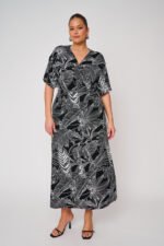 Φόρεμα Κρουαζέ Μάξι Εμπριμέ | Plus Size Ρούχα - Image 2