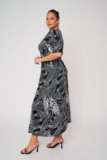 Φόρεμα Κρουαζέ Μάξι Εμπριμέ | Plus Size Ρούχα - Image 3