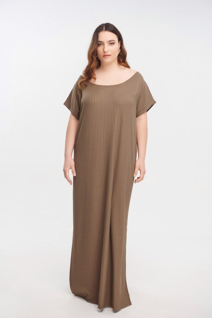 Φόρεμα Μάξι σε Διάταξη | Plus Size Ρούχα - Image 3