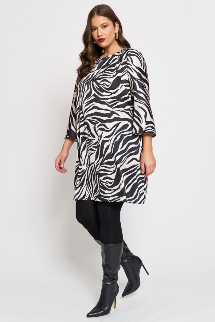 Φόρεμα Σατέν Ζεμπρέ Mirella | Plus Size Ρούχα - Image 2