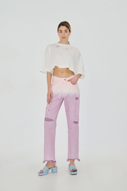 Amy tie-dye jeans - LILAC