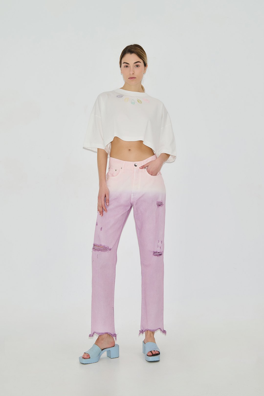 Amy-tie-dye-jeans-LILAC Amy tie-dye jeans - LILAC