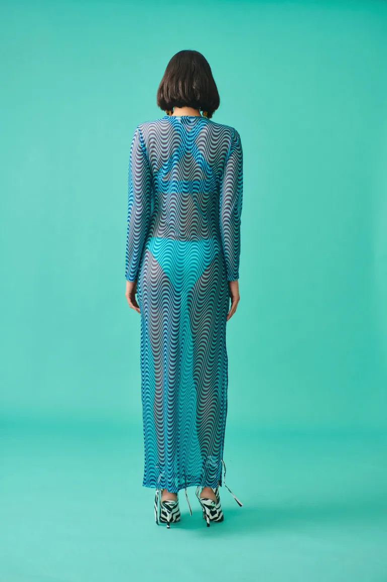 Evie-Φόρεμα-Διαφάνεια-WAVES-BLUE-2 Evie Φόρεμα Διαφάνεια WAVES | PCP CLOTHING - Image 3