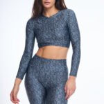 Genesis printed crop top - BLACK WHITE