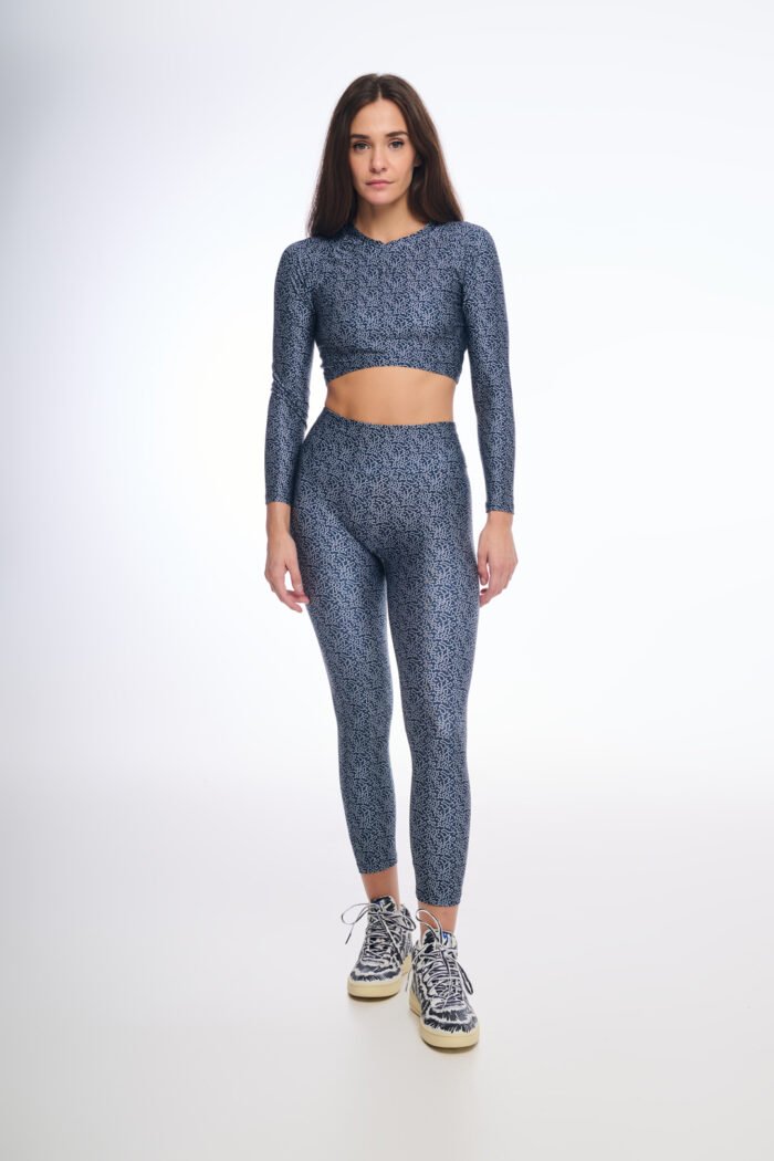 Printed crop top BLACK WHITE  | PCP CLOTHING - Image 3