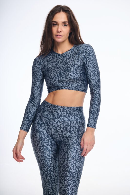 Genesis printed crop top - BLACK WHITE