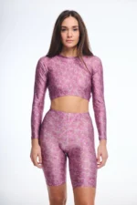 Printed crop top CAMO PINK | PCP CLOTHING - Image 2