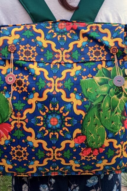 Χειροποίητη τσάντα πλάτης αδιάβροχη