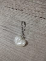 Μπρελόκ Καρδιά λευκή πέρλα - Image 3